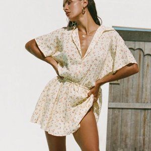 Sabo Skirt Onara Dress XS Yellow Floral Mini